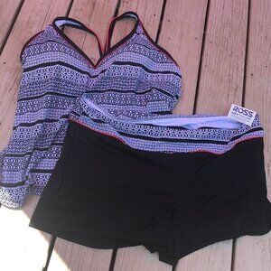 NWT $100 South Point Womens 22W Striped Tankini